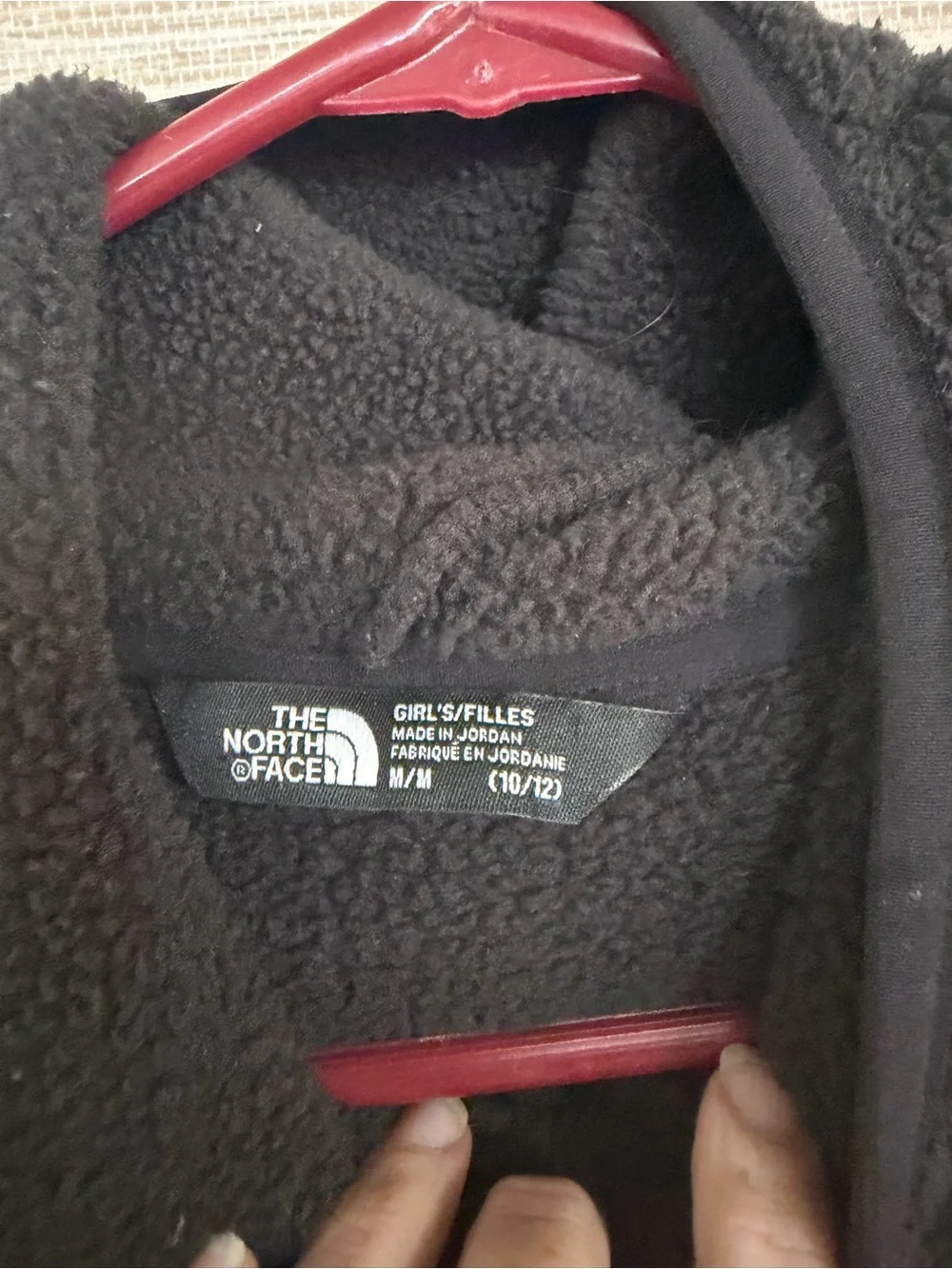 The North Face Girls Fleece Pullover Hoodie jacket Cowl Neck 10/12